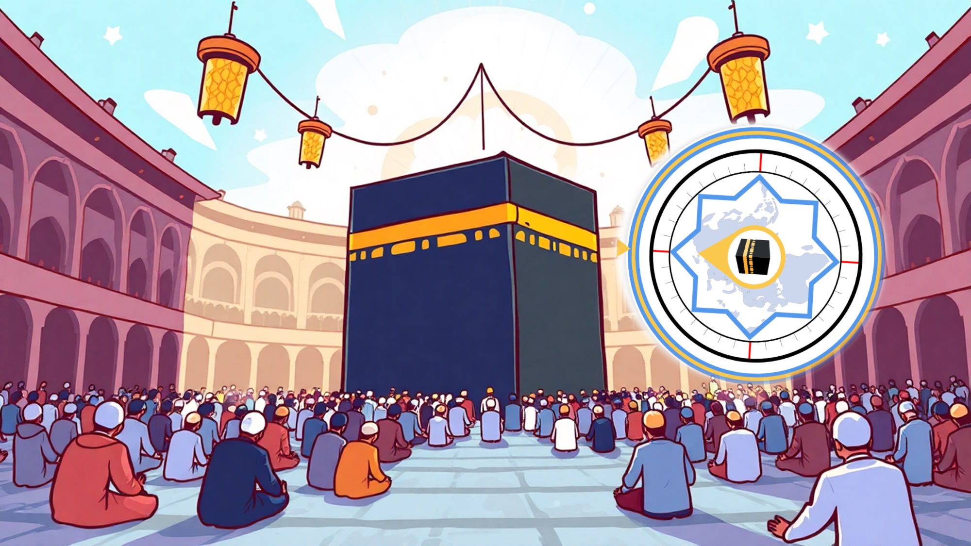 معرفی 2 قبله‌ نمای آنلاین برای تعیین سریع و دقیق جهت قبله در هر زمان و هر مکانی